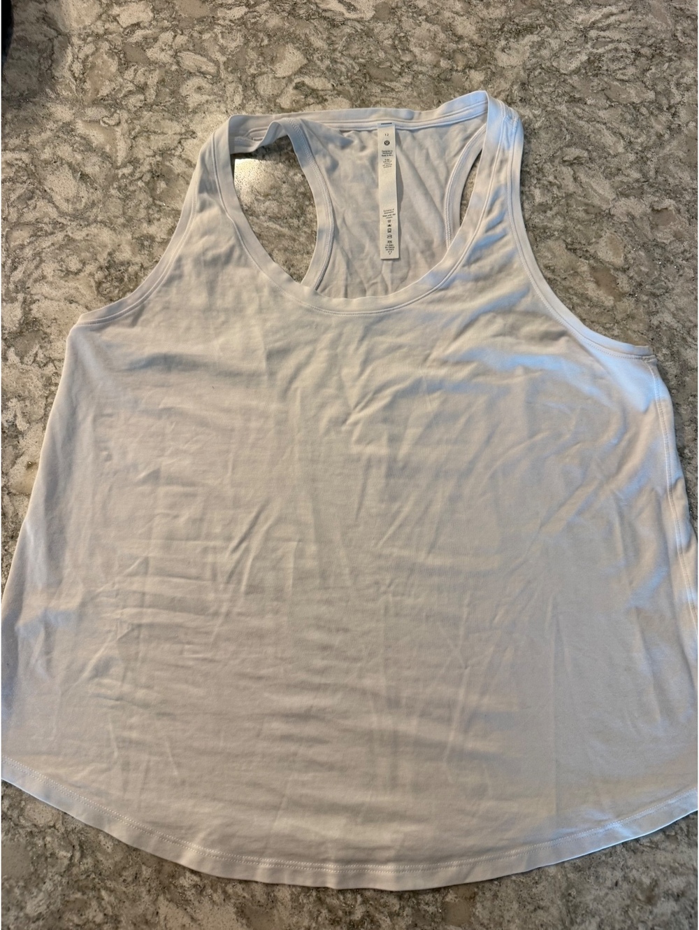 Lululemon white tank top Sz 12